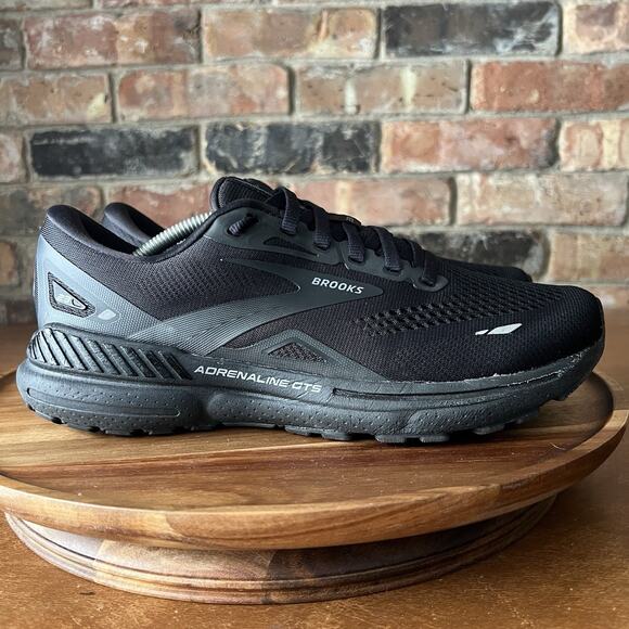Brooks Adrenaline GTS 23 Supportive Womens 9.5 Black Road Running Shoes Sneakers - Picture 2 of 16